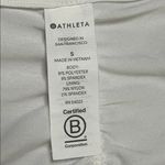 Athleta Pacifica Contoured 1/2 Zip Long Sleeve Thumbhole Pocket White Top Small Photo 10