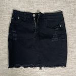 Black Mini Jean Skirt Photo 0
