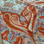 Bright orange silky scarf bandana bag accessories Photo 5