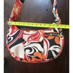 Island Aloha Wear, Made in Hawaii, Bright Orange Red Floral Print Shoulder Bag Photo 4