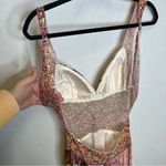 Jovani | Pink and Yellow Ruched Pleated Maxi Gown 0 Silk Gown Photo 2