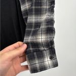Drew  black lagenlook grey black long sleeve T-shirt flannel sleeves size large Photo 5