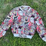 Women’s artsy Abstract Picasso style lightweight multicolored jacket Multiple Size M Photo 9