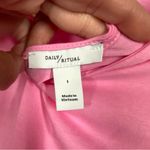 Daily Ritual Pink Long Sleeve Basic Body Suit Size LG Photo 4