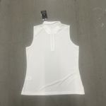 Callaway Women's Opti-Dri White Sleeveless 1/4 Zip Golf Polo Shirt Size Large Photo 2