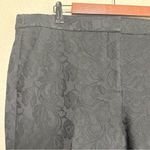 Chico's Chico’s Black Floral Lace Jacquard Knit Stretch Cropped Ankle Pants 3 XL/16 Photo 4