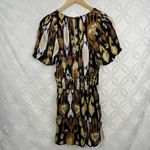 Anthropologie Somerset Romper In Ikat Print Bronze Size XS NWT Photo 4