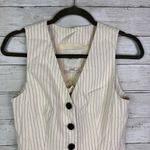 Madewell  Cutaway Vest Pinstripe Linen Size 2 Photo 4
