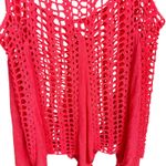 Shoreline Crochet Hot Pink Boho Tank Swim Coverup Festival Resortwear Top Sz 2XL Photo 10