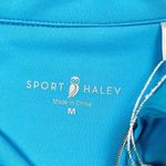 NWT Sport Haley Zip Up Polo Medium Blue Photo 11