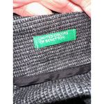 United Colors Of Benetton Wool Silk Gray Herringbone Wide Leg Pants Size 4 Photo 3