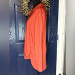 Lucky Brand  Burnt Orange 1/4 Button-Up High/Low Long Sleeve Shirt size M Photo 2