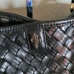Cole Haan Black Devin Woven Leather Tote Bag Black Photo 2
