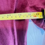 Alfani  Burgundy V-Neck Short Sleeve Midi Linen Blend Dress with Pockets Size L Photo 9