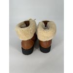 J.Crew Women's Round Toe Faux Fur Lace Up Lug Sole Combat Boots Brown Size 9 M Photo 4