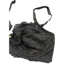 SAVAGE X FENTY RIHANNA FLORAL LACE UNLINED BRA BLACK CAVIAR NEW Size 34D Photo 1