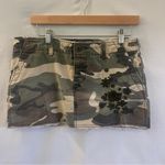 Roxy  Micro Mini Camouflage Skirt Juniors Size 7 Raw Hem Military Y2K Low Rise Photo 0
