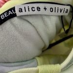 Alice + Olivia Tie Dye Funnel Neck Crop Hoodie Beachside Yellow L Photo 6