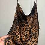 Black and Brown Slip Mini Dress with Cowl Neck Size 10 Photo 2