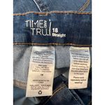 Time & Tru  Distressed Straight Blue Jeans Denim Plus Size 18 Zipper Womens Photo 5