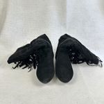Black Suede Leather Fringe Slouch Boots Womens 6 Boho Western Festival Style Photo 10