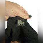 Antonio Melani Black Scallop Hem Fit & Flare Knit Dress Sz L Floral Texture Photo 3