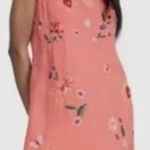 Johnny Was  Adara Embroidered Linen V-neck Tank Dress In Georgia Peach Sz. XXS Photo 0