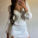 Princess Polly  Alena White Mini Long Sleeve Dress 4 Photo 1
