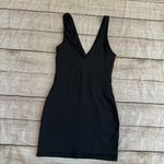 Babaton Aritzia Contour V-Neck Black Mini Dress Sz Medium Sleeveless Bodycon Photo 8