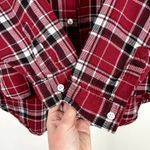Wrangler Wrancher Shirt 100% Cotton Plaid Flannel Rodeo Longer in Back Sz Medium Photo 1