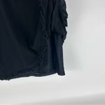 EXPRESS Vintage Rose Embroidered Black Skirt Photo 2