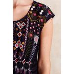 Anthropologie One September XS Barranco Embroidered Tunic Shirt Gray Navajo Top Photo 3