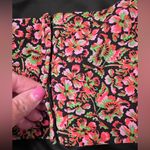 ZARA Floral Print Rayon Strapless Corset Crop Top Red Pink Green Black Size XS Photo 11
