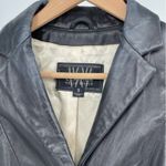 wilson's leather  Black Women's‎ 100% Genuine Leather Blazer Gold Lining - Small Photo 3