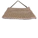 FALOR WOVEN NATURAL TAUPE LEATHER DETACHABLE CROSSBODY "LONDRA" BAG Tan Photo 3