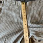 J.Jill Linen Stretch Gray Pinstriped Straight Leg Pants Size 8 Lightweight Photo 10