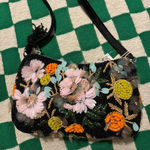 ZARA New with tags TJ MAXX Marshall’s viral beaded shoulder bag floral bead sequin Photo 2