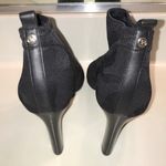 Taryn Rose  Women’s Helene Textured Fabric Leather Lined Open Toe Bootie Heels Photo 5