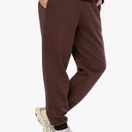 We Wore What  Slim Leg Joggers Colorblock size M 100% Cotton brown black NWT Photo 0
