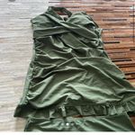 Olive Green Ruched Swimsuit Set Photo 1