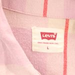 Levi Pink Flannel Plaid Western Rugged Vintage Lumberjack Adventure Shirt Large Photo 9