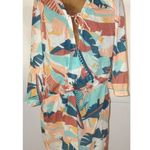 prAna New Womens NWT S Keoki Tunic Dress Aqua Blue Swim Cover up White Yellow Re Photo 1