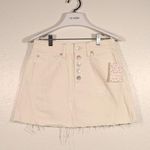 Free People NWT  Destroyed Denim Mini Skirt Photo 6