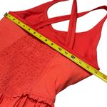 Free People NEW Movement Smockin Hot Mini Athletic Dress w/ Shorts Orange L Photo 9