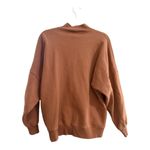 TNA Sweatfleece Cozyfleece Mega Fit Mock neck sweatshirt brown orange size 2 Size M Photo 2