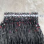 Tibi  Abstract Print Full Skirt Jersey Knit Polka Dot Stripe Black Cream Short XS Photo 8