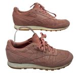Reebok Classic Leather Sneakers Pink Suede Snake Emboss Women US 7 EU 37.5 Mauve Photo 0