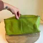 Isabella Fiore  Lime Green Genuine Leather Large Loop Closure Shoulder Bag Photo 6