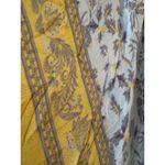Boho Scarf Yellow Gray Floral Print Lightweight Shawl Wrap Photo 2