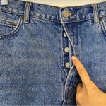 Reformation Jeans Cherry Denim Raw Hem Mini Skirt Button Fly Colorado Wash Sz 29 Photo 8